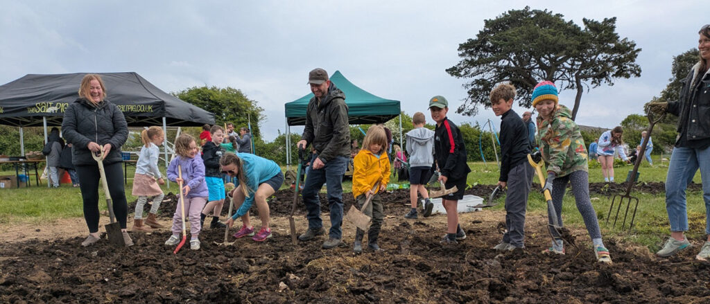 community veg patch at Salt Pig Farm